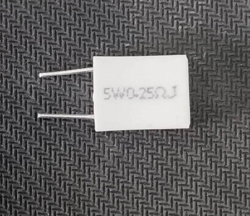 0.25 ohm 5W WIRE WOUND RESISTOR 0E25 0R25 vertical