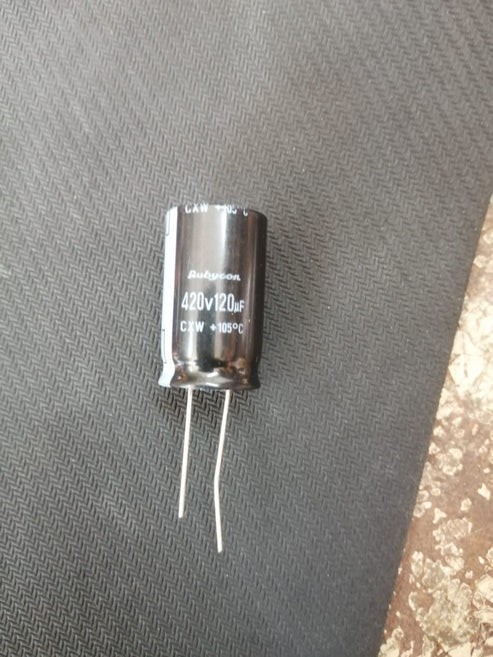 120uF 420V Electrolytic Rubycon Capacitor IBAT20549