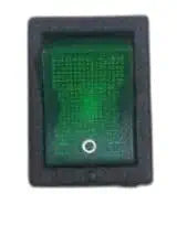 GREEN DPST Rocker Switch 4A 250V AC On Off SATO IBAT22065