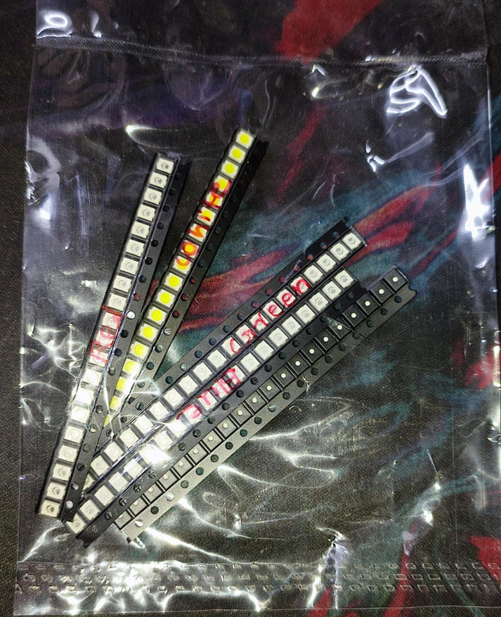 3528 SMD LED kit RED GREEN BLUE YELLOW WHITE 20 Pieces each IBAT22067