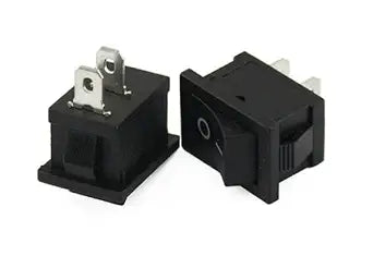 RSF-11 Rocker Switch Mini - Black - Two Pin - 250VAC / 6A - 125VAC / 10A IBAT22060