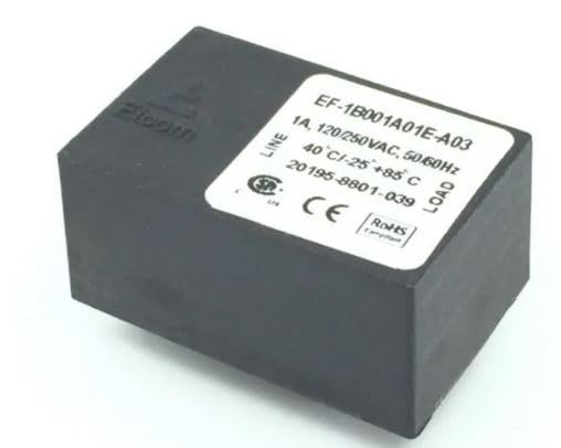 Elcom EMI Filter A02 PCB Mounting Series - ELCOM EMI/RFI FILTER EF-1B003A01E-A02 IBAT20310