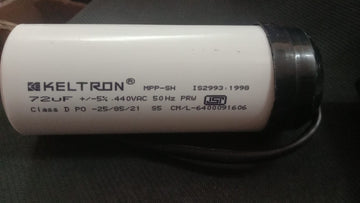 72uF 440V AC CAPACITOR 72 MFD KELTRON IBAT20686