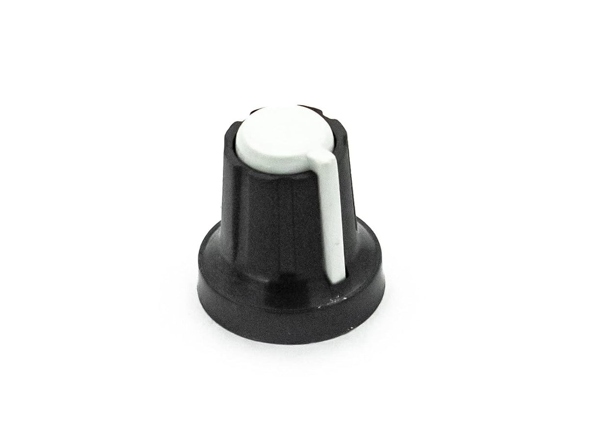 WHITE Potentiometer knob cap 15X17mm 6mm Shaft Hole (PACK OF 5) IBAT20153