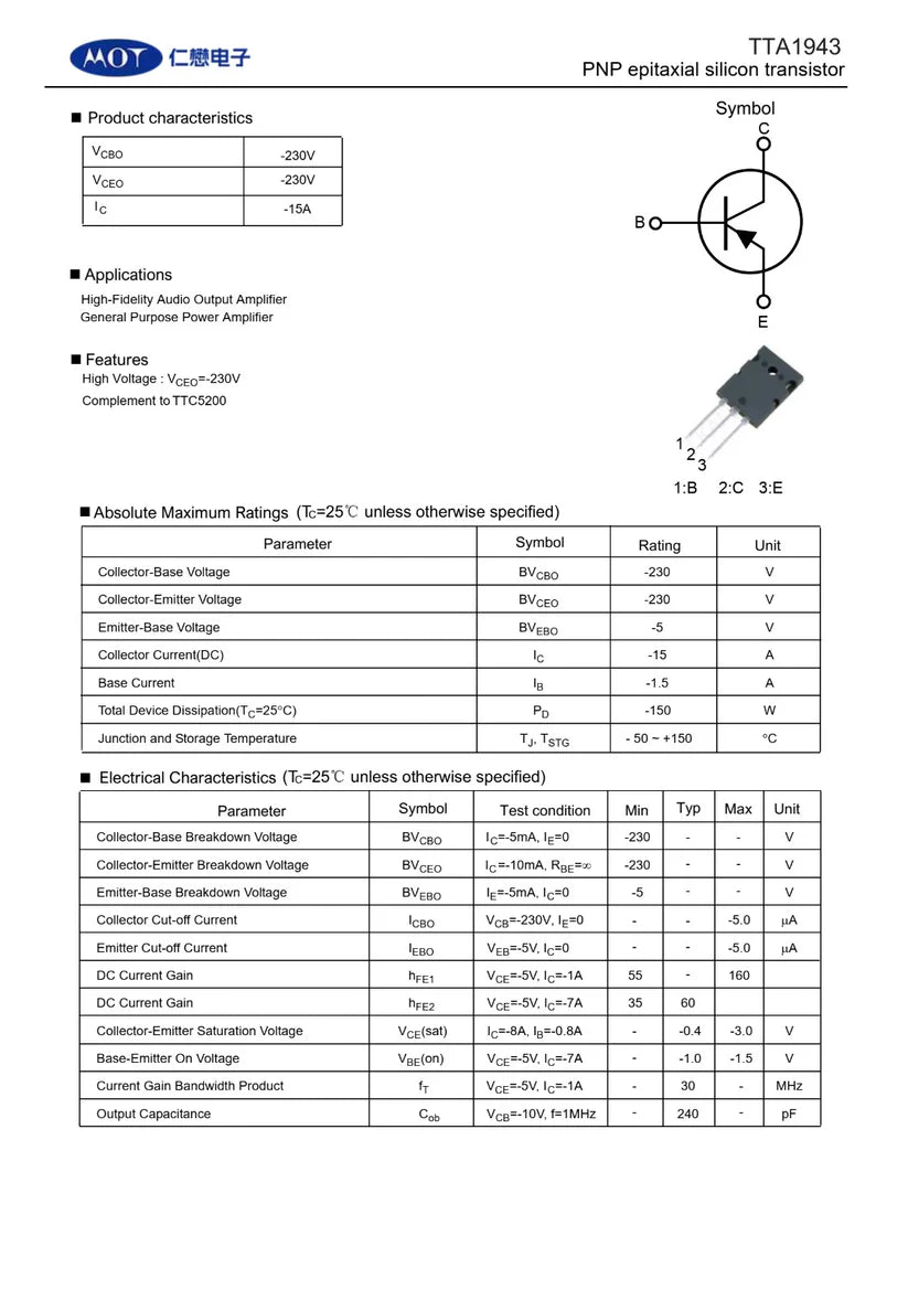 2SC5200 TRANSISTOR