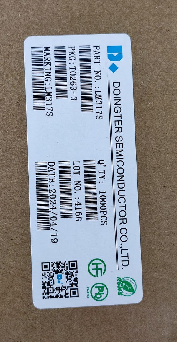 LM317S SMD D2PAK adjustable voltage regulator