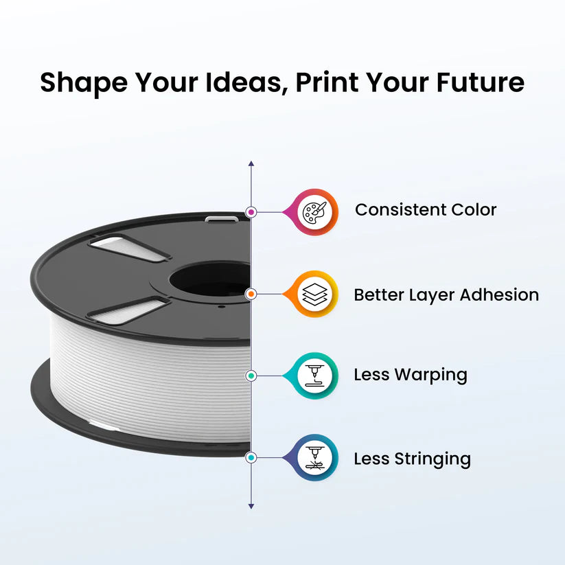 CLEAR TRASPARENT Colourless PLA+ filament 1.75mm 1kg 3d printer