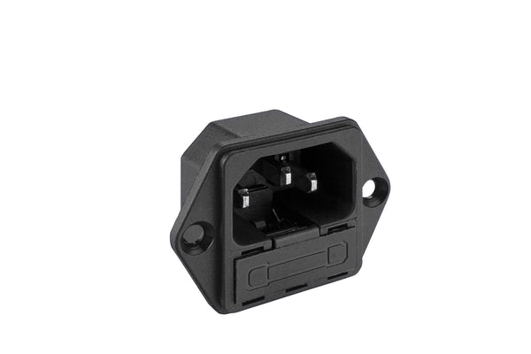 EMI-21 POWER CONNECTOR MALE WITH FUSE HOLDER ELCOM 10A 250V EMI21