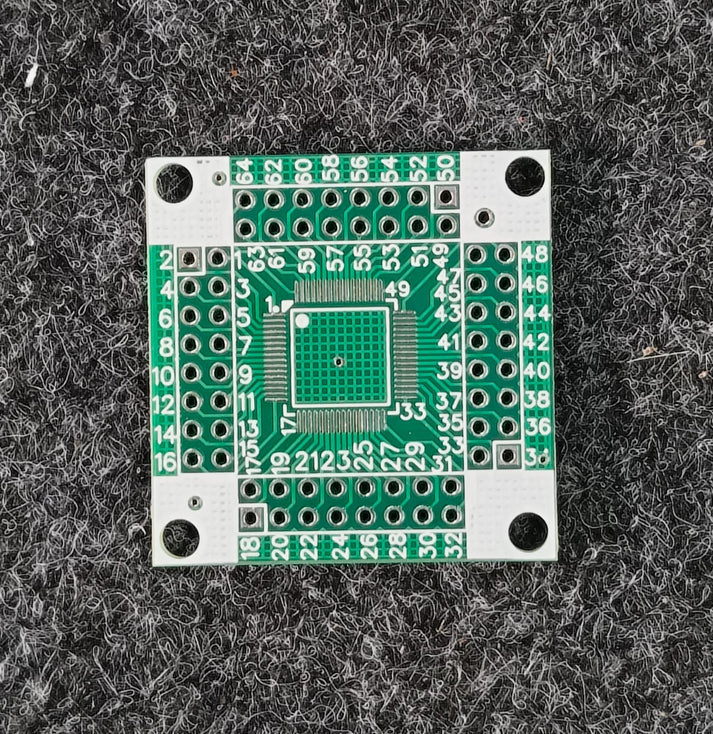 LQFP64 Breakout Board smd to DIP Adapter 35X36mm 0.5MM PITCH IBAT22047