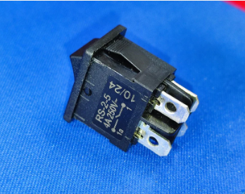 BLACK RS-2-5 ELCOM DPST Rocker Switch 4A 250V