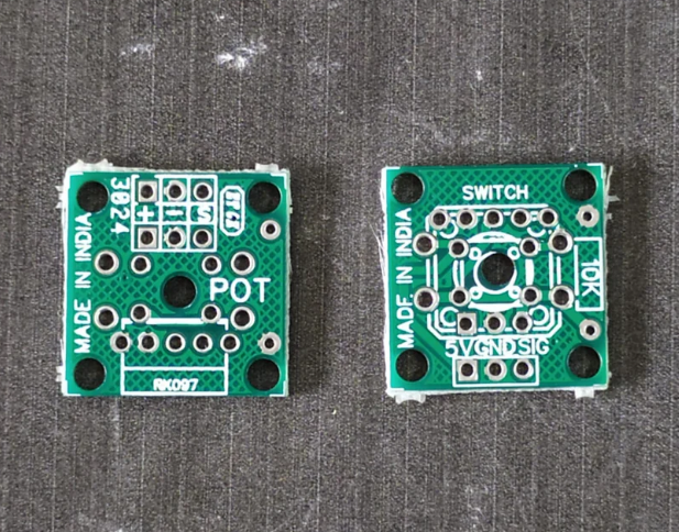 PCB for 1 Key switch / potentiometer Module