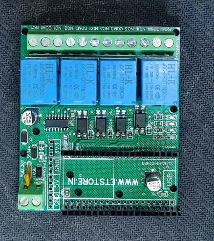 4 Channel Relay Board for 38 Pin ESP32 5V Module 80x68mm