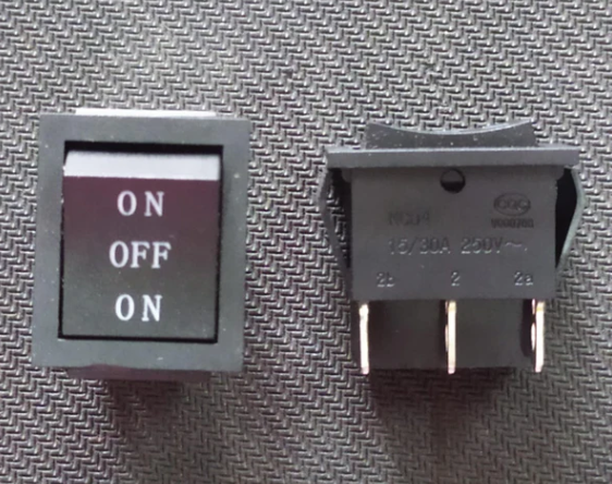 ZX-RS-203 Rocker Switch 3 position 6 LEG DPDT 15/30A 250V On Off On KCD4