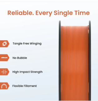 ORANGE Color PLA filament 1.75mm 1kg 3d printer