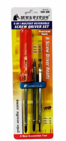 6 in 1 MULTI BIT REVERSIBLE SCREWDRIVER SET Multitec SDK-600