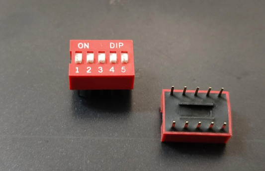 5 Way DIP Slide Switch 2.54mm Pitch