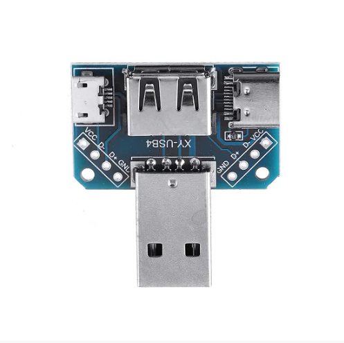 4 in 1 USB Adapter Board Male to Female Micro Type-C