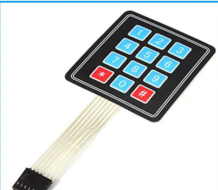 4x3 Matrix 12 keys Membrane Switch Keypad
