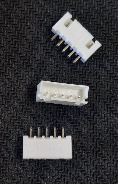 5 Pin JST male straight 2.54MM PITCH 2515 Connector