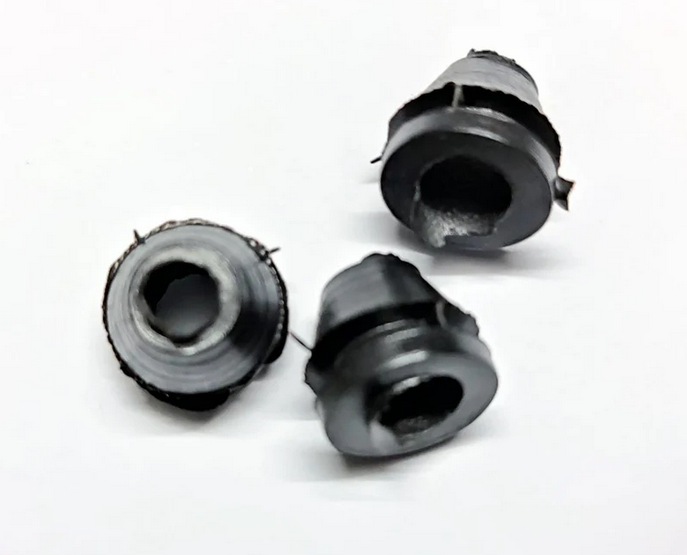 7mm to 5mm hole grommet plastic Black gromet