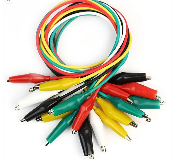 CROCODILE CLIP CABLES 20-30CM Crocodile Alligator 1PCS