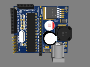 ATMEGA328 OR ATMEGA8 WITH LM2596 BOARD PCB