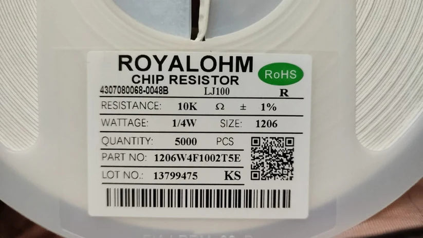 10K OHM 1206 SMD RESISTOR 0.25W WATT 5% TOLERANCE