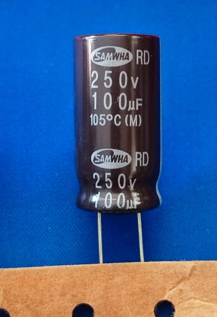 100uF 250V SAMWHA Electrolytic Capacitor IBAT21560