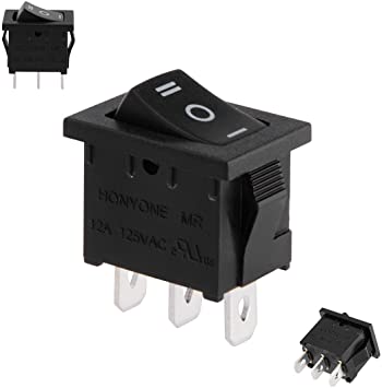 ZX-MRS-113 Rocker Switch 3 position 3 LEG SPDT 250V 6A On Off On IBAT22062
