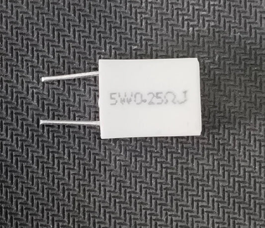 0.25 ohm 5W WIRE WOUND RESISTOR 0E25 0R25 vertical