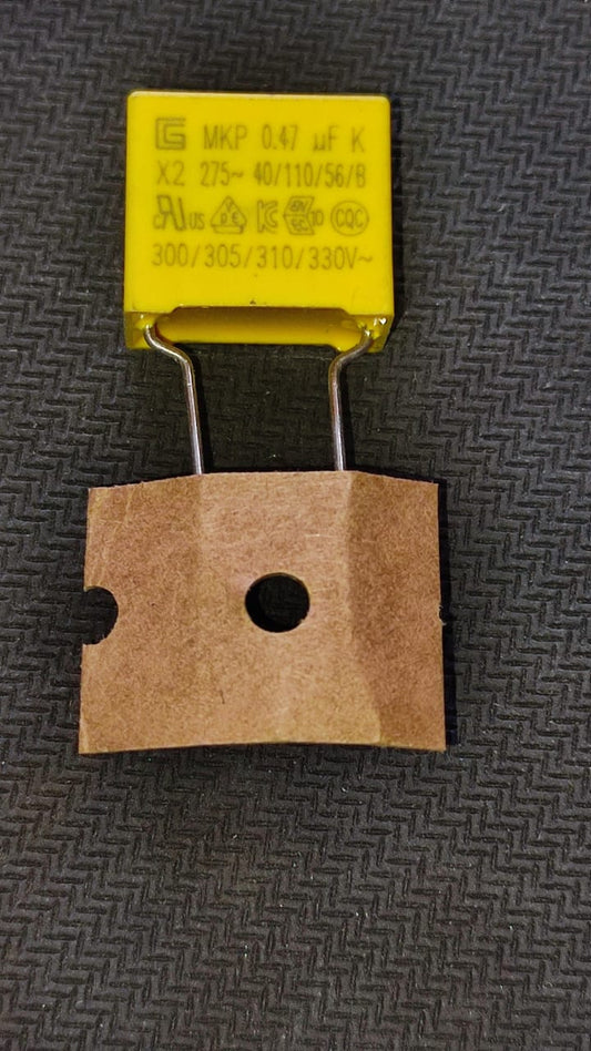 0.47uF 275V AC Class X2 10mm pitch BOX FILM CAPACITOR