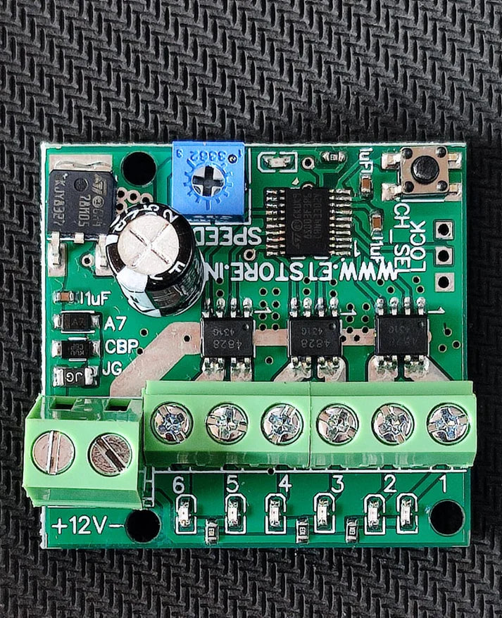 4 CHANNEL DC LIGHT CHASER WITH 25 DESIGN,MODE AND SPEED CONTROL 7-24v 4.5A