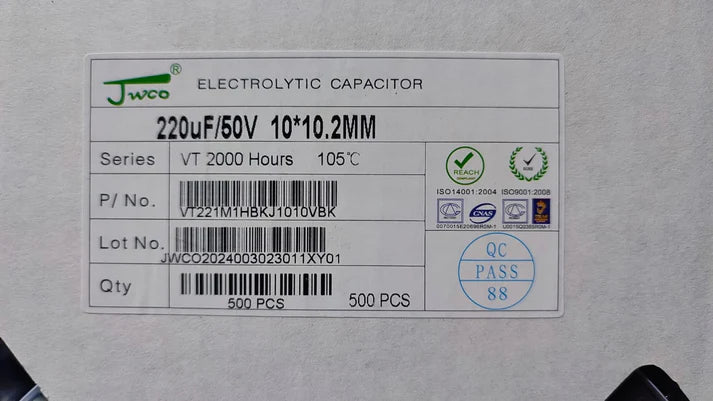 220UF 50V SMD CAPACITOR ELECTROLYTIC ELNA