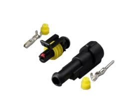1 Pin Automotive Waterproof Connector Kit - Electrical Wire Connector Plug for Car (1 Pair) IBAT21688