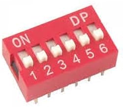 6 WAY DIP SWITCH 2.54mm Pitch Slide