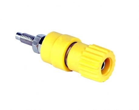 4mm 30 Amp Terminal Panel Mounting Banana Plug BTI-30 Yellow  IBAT22145