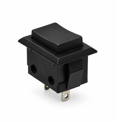 RS11 2-Pin SPST ON/OFF Mini Black Rocker/Push Switch for Appliances & DIY Electronics IBAT20264