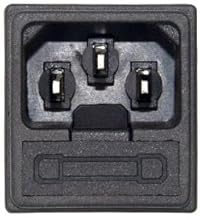 EMI-11 250VAC 10A Ampere Male Blade Power Socket / Plug with Fuse Holder