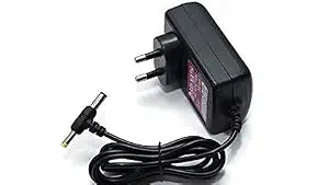 9V 1A 1 Ampere Adapter Dual PIN (2.5 mm & 5.5 mm) PIN DC Power Smps Adaptor for Set Top Box/DTH/CCTV/Router/Modem (9 V 1 A),Black IBAT21773