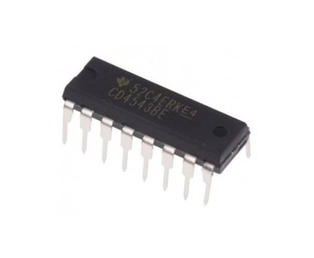 CD 4543 TEX – BCD to 7-Segment Latch/Decoder/Driver (PACK OF 2) IBAT20390
