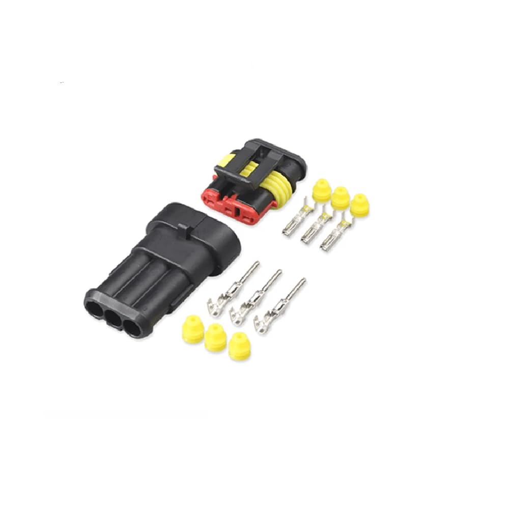 3 Pin Automotive Waterproof Connector Kit - Pair IBAT21684
