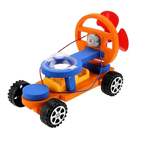 DIY Educational Early Learning Wind Colorful Car Toy DIY Technology Powered Electric Car KIT STEM IBAT20113