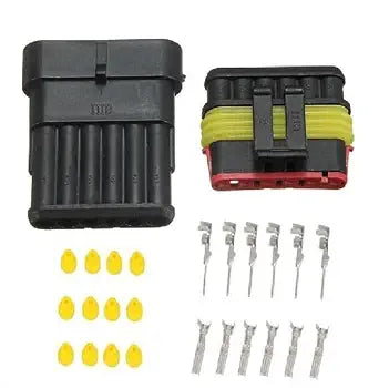 6 Pin Automotive Waterproof Connector Kit - AMP Superseal 1.5mm Series IP67 Male and Female (1 Pair) IBAT21687