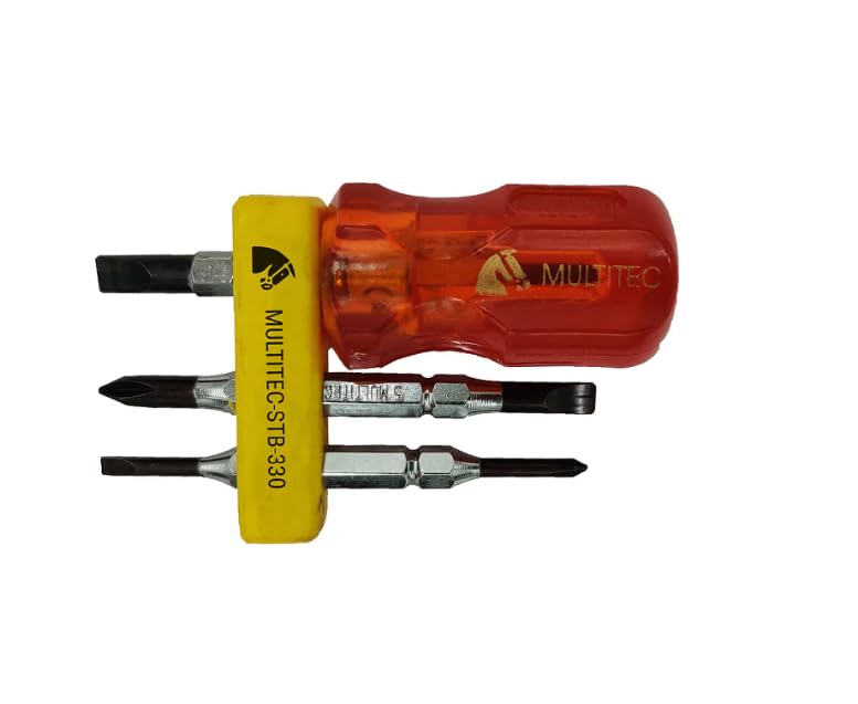 6 in 1 Multibit Stubby Reversible Screw Driver Set STB-330 IBAT20112