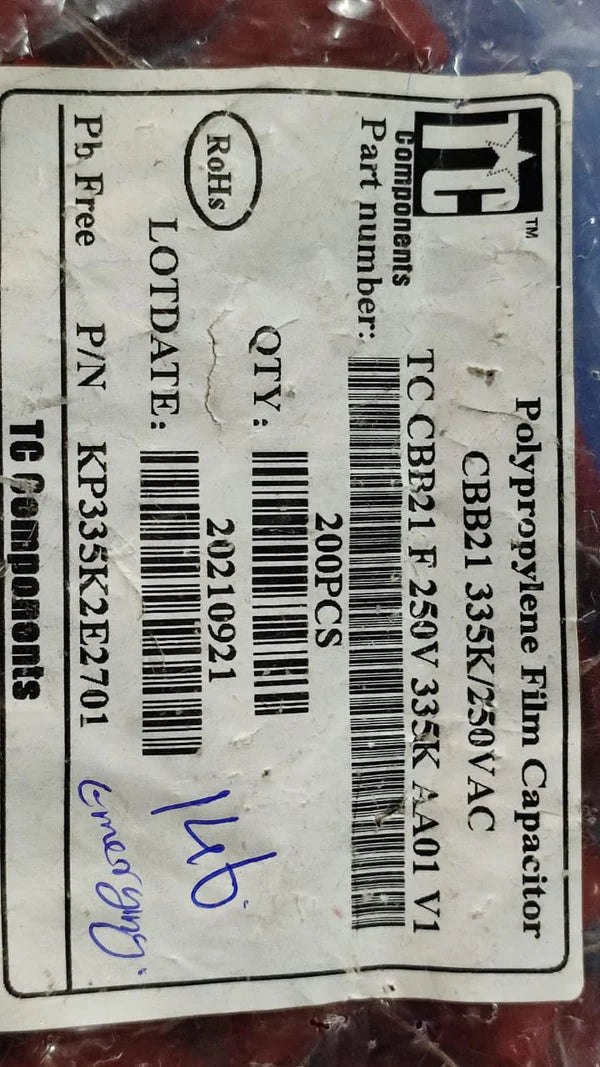 3.3UF 250V DC Axial MPR Capacitor