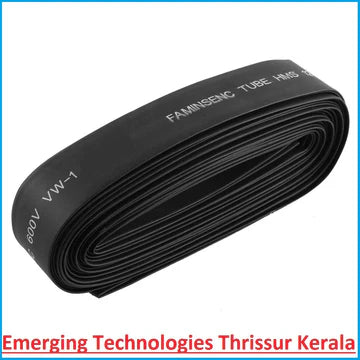 Black Heat Shrink Tube 5mm diameter 1m
