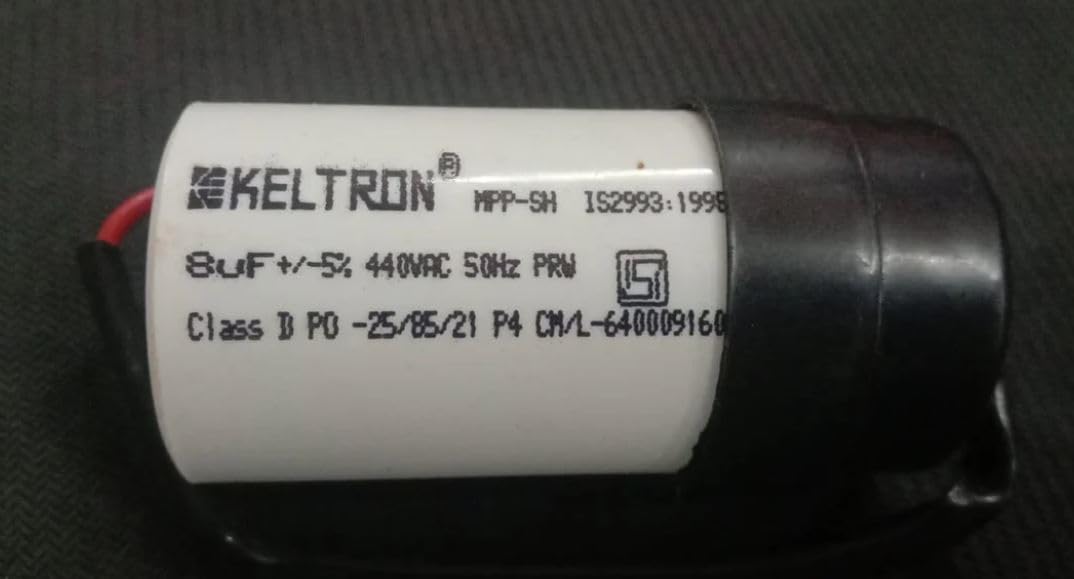8uF 440V AC CAPACITOR 8MFD KELTRON (Pack of 1) IBAT20141