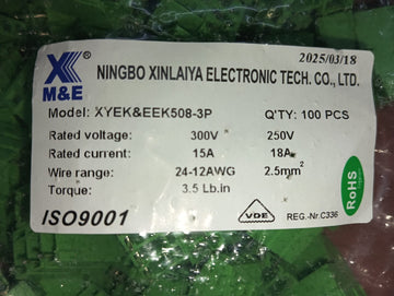 XYEK&EEK508-3P 6PIN 250V 18A TERMINAL BLOCK CONNECTOR XINYA IBAT21130
