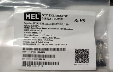 10k NTC 5% HEL Thermistors 3950K MF52A-103J3950  IBAT21434
