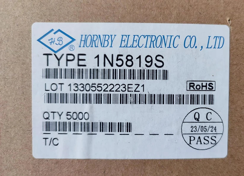 1N5819S Diode 40V 1A SCHOTTKY  DO-41 HORNBY
